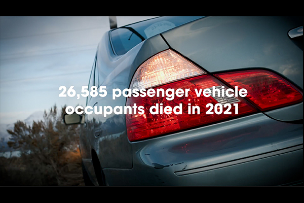 back of a car with statistics for passenger deaths