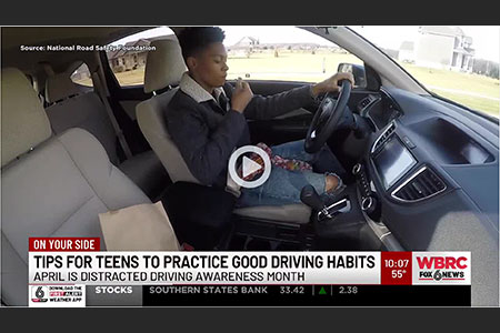 teen eating when driving 